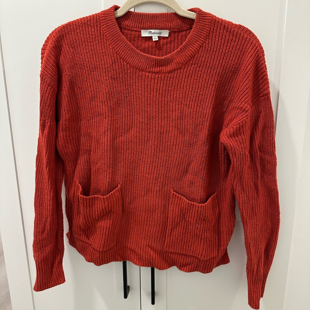 Madewell Red Crew Neck Sweater